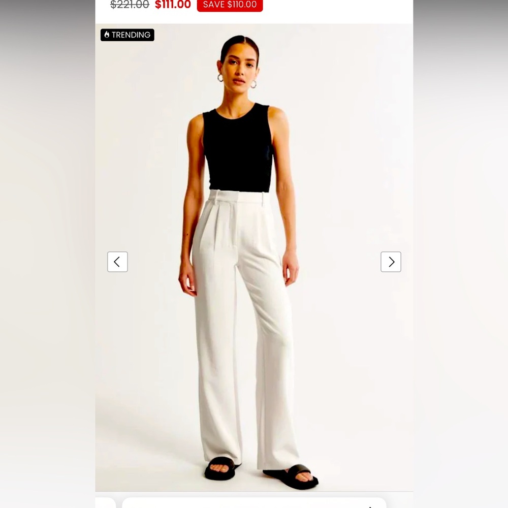 2 pairs of tailored wide leg trousers